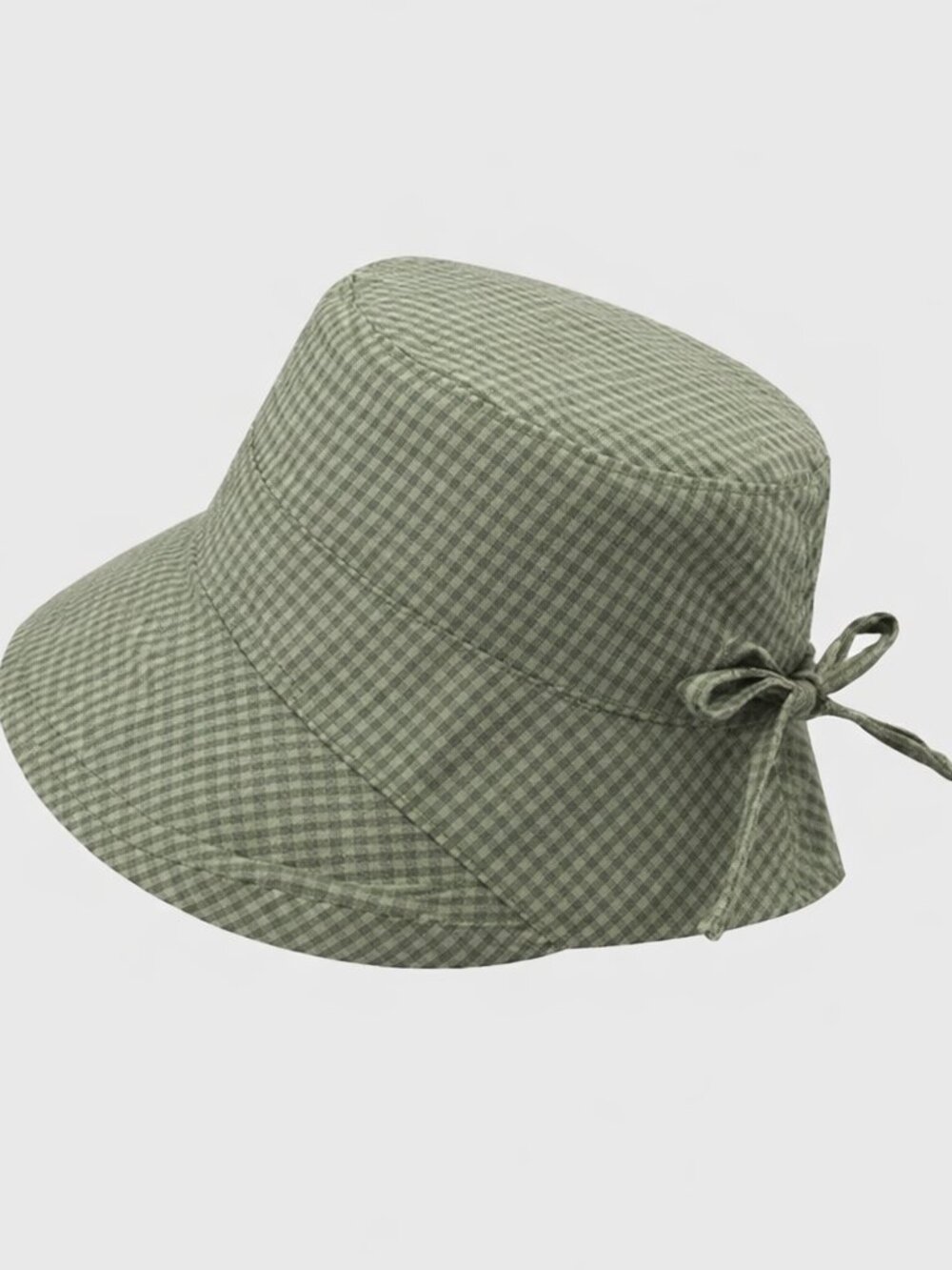 Curved-brim Plaid Fisherman Womens Vacation Sun Hat